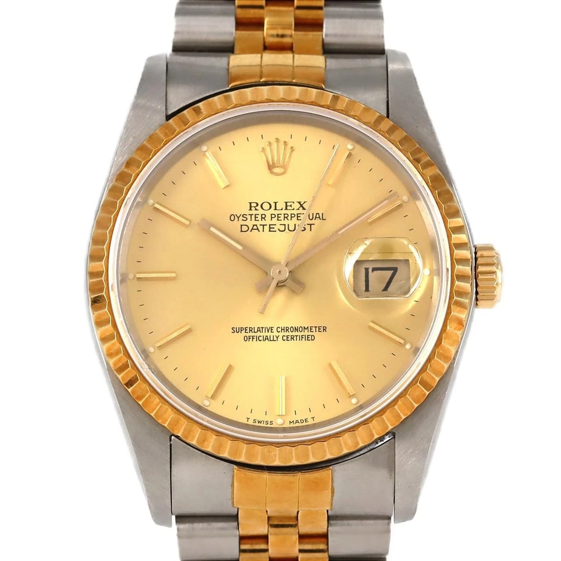 ROLEX DATEJUST SSXYG MECHANICAL A WATCH: Rolex Datejust SSxYG Mechanical A Watch Brand: ROLEx Type/Style: Wrist watch Material: Case: Stainless steel x yellow gold Bracelet: Stainless steel x yellow gold Color: Dial color: Gold Size: Case di