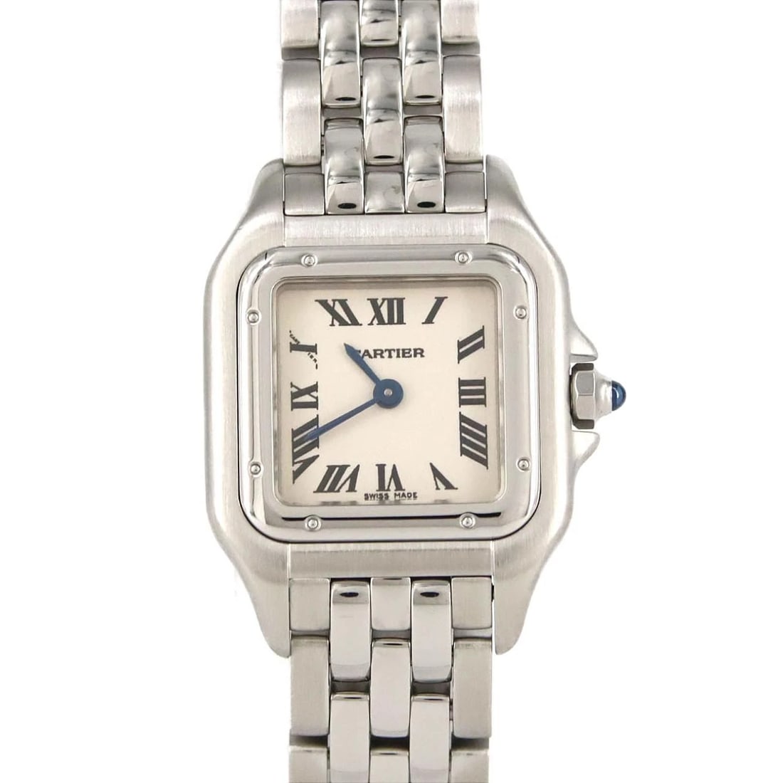 CARTIER PANTHERESM STAINLESS STEEL QUARTZ WATCH: Cartier PANTHERESM Stainless Steel Quartz Watch Brand: CARTIER Type/Style: Wrist watch Material: Case: Stainless Steel Breath: Stainless Steel Color: Dial color: Silver/Roman Size: Case diameter: