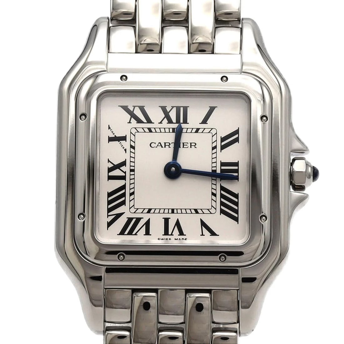 CARTIER PANTHERE DE CARTIER MM STAINLESS STEEL WATCH: Cartier Panthere de Cartier MM Stainless Steel Watch Brand: CARTIER Type/Style: Wrist watch Material: Case: Stainless Steel Breath: Stainless Steel Color: Dial color: Silver/Roman Size: Case diameter