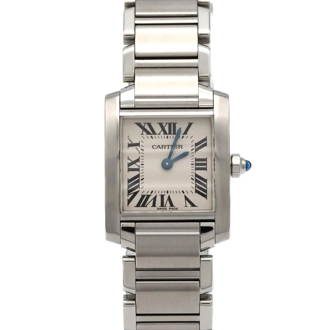 CARTIER TANK FRANCAISE SM STAINLESS STEEL QUARTZ WATCH: Cartier Tank Francaise SM Stainless Steel Quartz Watch Brand: CARTIER Type/Style: Wrist watch Material: Case: Stainless Steel Breath: Stainless Steel Color: Dial color: Silver/Roman Size: Case
