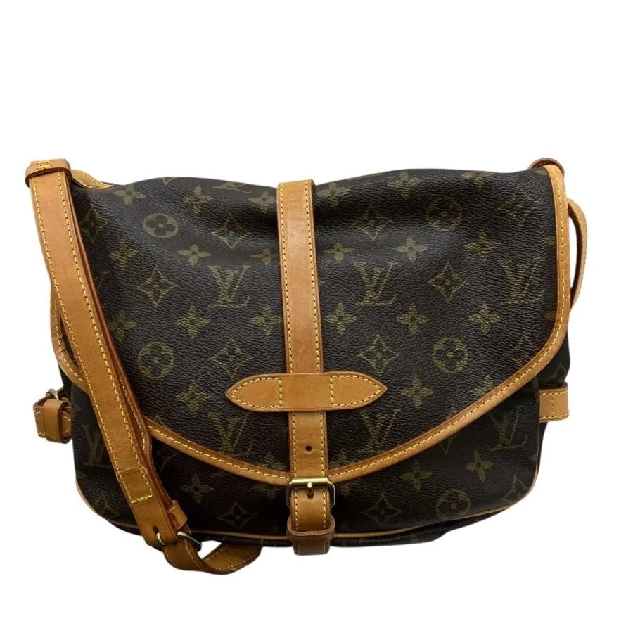 LOUIS VUITTON BAG: SAUMUR 30 BROWN: LOUIS VUITTON Bag: Saumur 30 Brown Brand: LOUIS VUITTON Type/Style: Shoulder Bag Material: Exterior Material Canvas Color: Exterior Color Brown Size: (approx. W10.6 ? H9.1 ? D2.4 inch) Accessories: