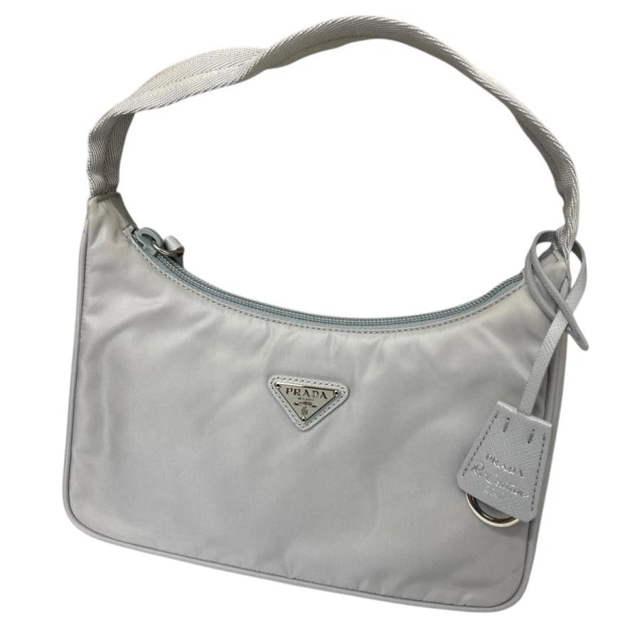 PRADA BAG: RE-NYLON GRAY: PRADA Bag: Re-Nylon Gray Brand: PRADA Type/Style: Shoulder Bag Material: Exterior Material Nylon Color: Exterior Color Gray Size: (approx. W8.7 ? H6.7 ? D2.4 inch) Accessories: None Access