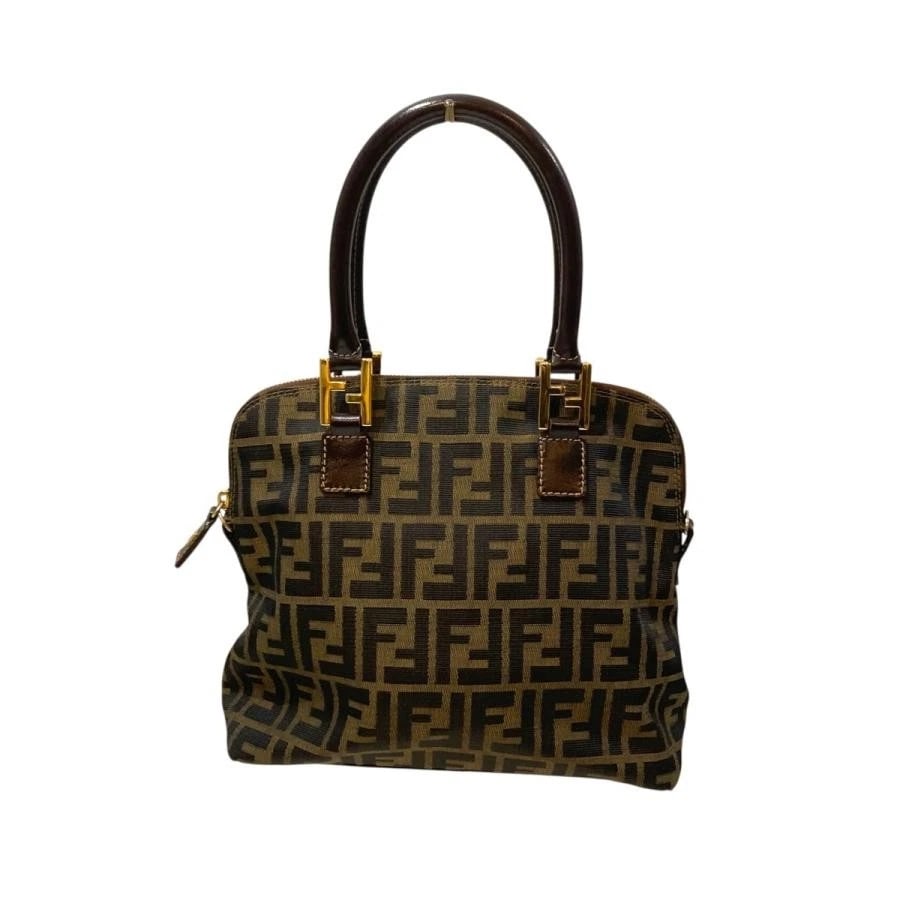 FENDI BAG: ZUCCHINO TOTE BROWN: FENDI Bag: Zucchino Tote Brown Brand: FENDI Type/Style: Tote Material: Exterior Material Canvas Color: Exterior Color Brown Size: (approx. W11.0 ? H9.6 ? D4.1 inch) Accessories: None Accessories