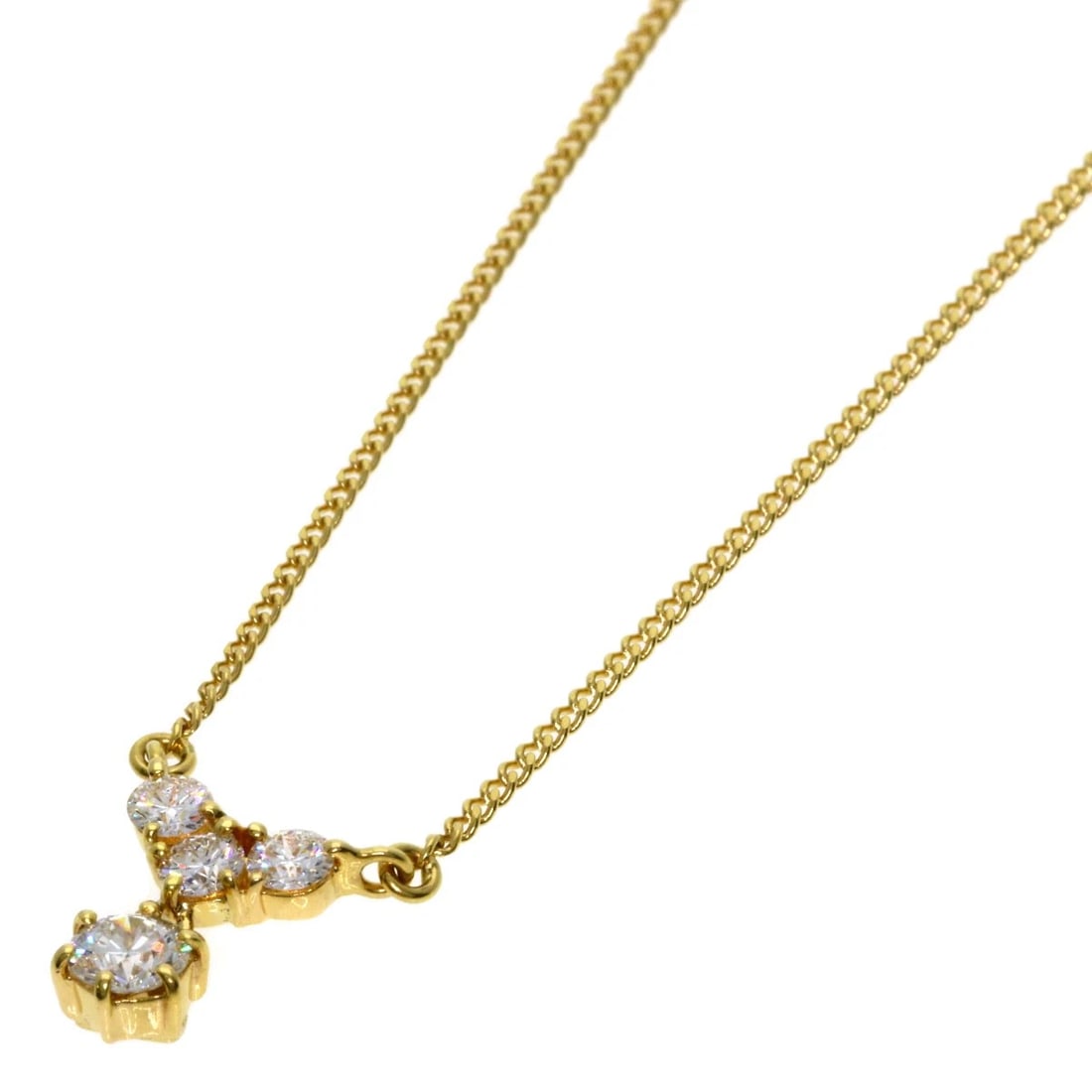 TASAKI DIAMOND NECKLACE K18 YELLOW GOLD: TASAKI Diamond Necklace K18 Yellow Gold Brand: TASAKI Type/Style: Necklace Material: K18 Yellow Gold, Main Stone Natural Color: Gold Size: Chain Length:16.9inch/43cm Chain Width:0.5inch/1.2mm Top
