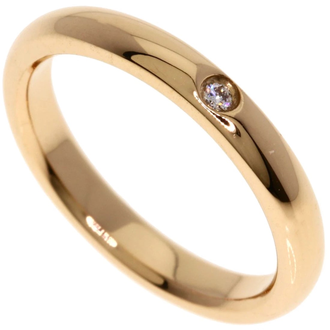 TIFFANY&CO. DIAMOND RING K18 PINK GOLD: TIFFANY&Co. Diamond Ring K18 Pink Gold Brand: TIFFANY&Co. Type/Style: Ring Material: K18 Pink Gold, Main Stone Natural Color: Gold Size: 5(US) Accessories: None Accessories Notice: When purchasing