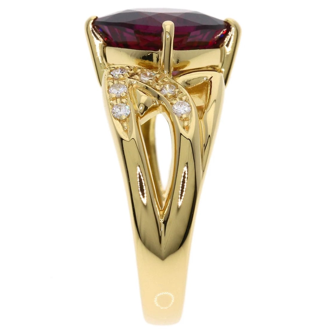 TASAKI GARNET DIAMOND RING K18 YELLOW GOLD: TASAKI Garnet Diamond Ring K18 Yellow Gold Brand: TASAKI Type/Style: Ring Material: K18 Yellow Gold, Main Stone Garnet Color: Gold Size: 6(US) Accessories: None Accessories Notice: When purchasing