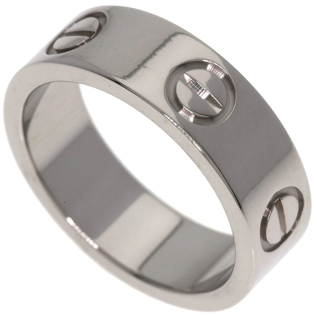 CARTIER LOVE RING RING K18 WHITE GOLD: CARTIER love ring Ring K18 White Gold Brand: CARTIER Type/Style: Ring Material: K18 White Gold, Color: Silver Size: 4.5(US) Accessories: None Accessories Notice: When purchasing pre-owned