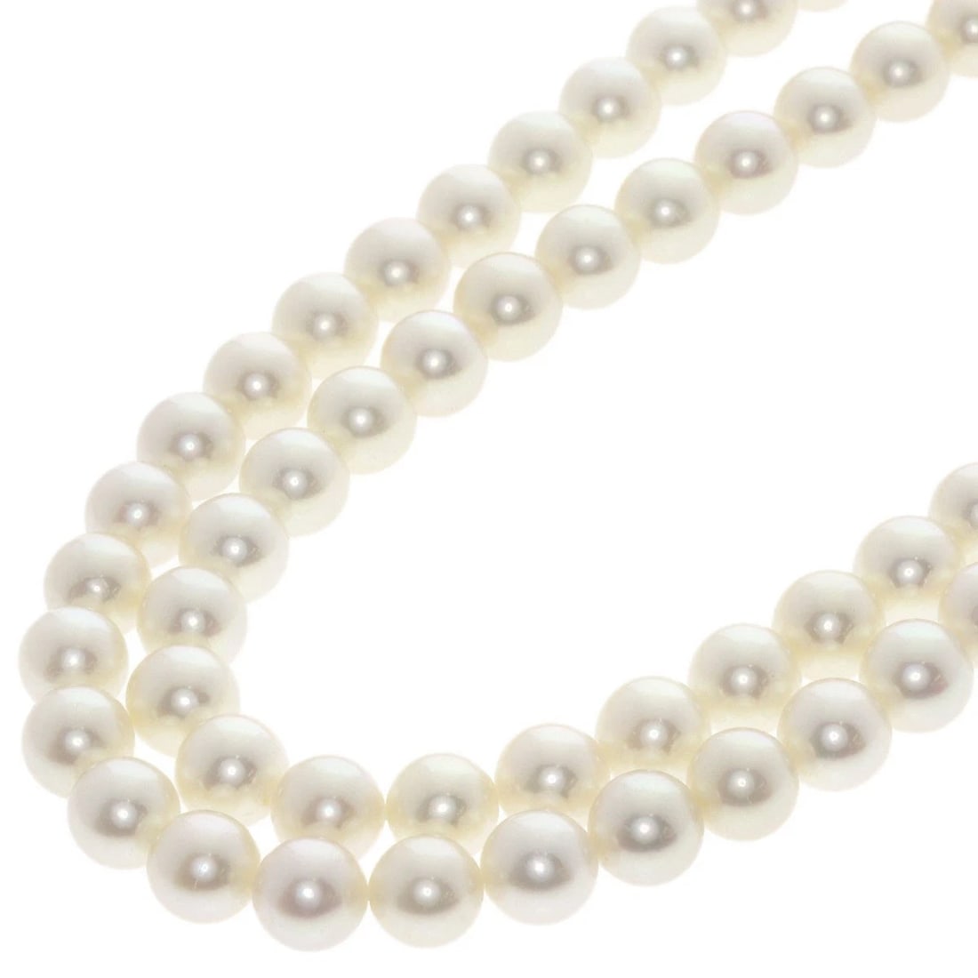 MIKIMOTO PEARL EMERALD NECKLACE K14 WHITE GOLD: MIKIMOTO Pearl Emerald Necklace K14 White Gold Brand: MIKIMOTO Type/Style: Necklace Material: K14 White Gold, Main Stone Pearl Color: white Size: Stone Size:0.3inch/7-7.5mm Chain Length:17.3inch/44cm 