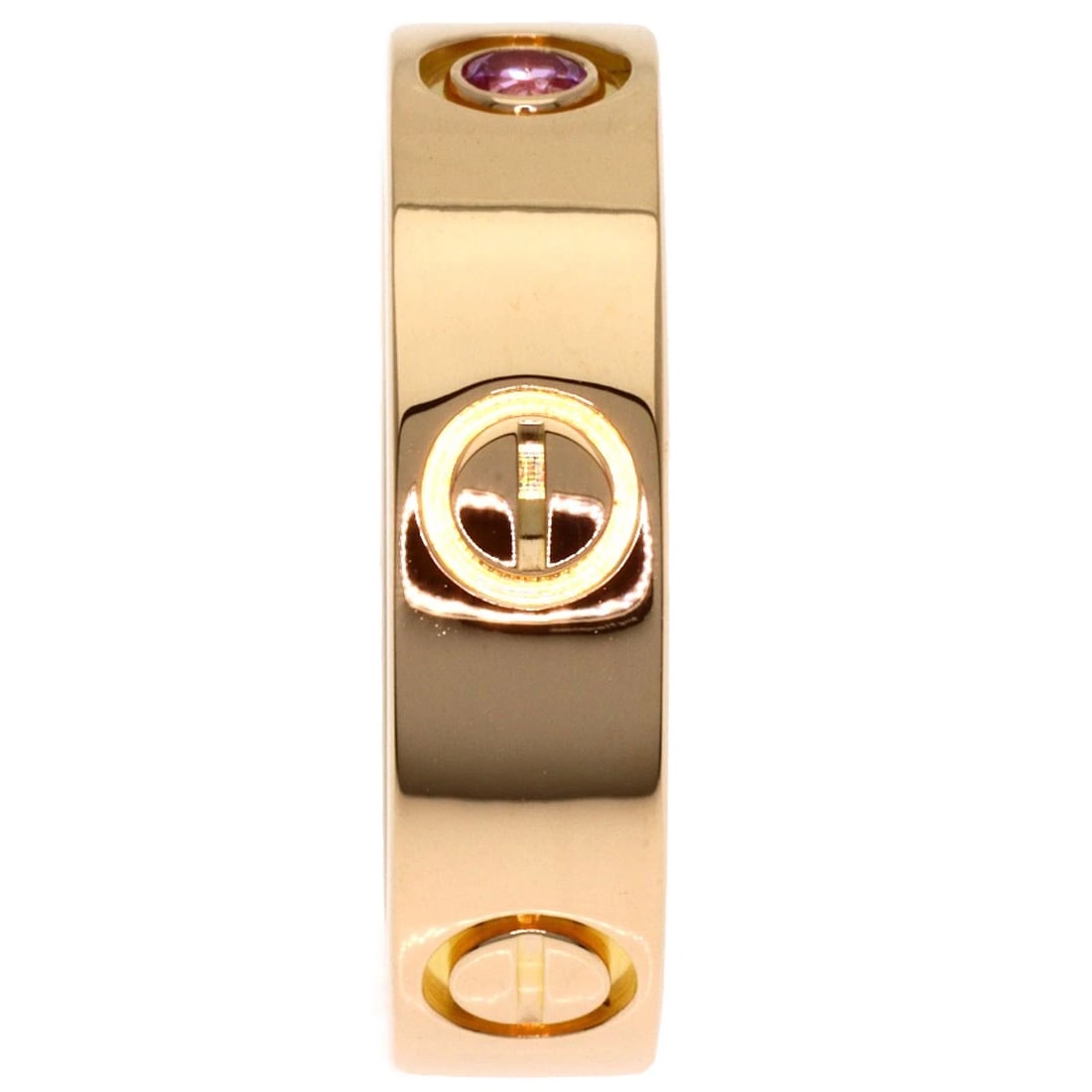 CARTIER LOVE RING SAPPHIRE RING K18 PINK GOLD: CARTIER Love Ring Sapphire Ring K18 Pink Gold Brand: CARTIER Type/Style: Ring Material: K18 Pink Gold, Main Stone Sapphire Color: Gold Size: 6.5(US) Accessories: None Accessories Notice: W