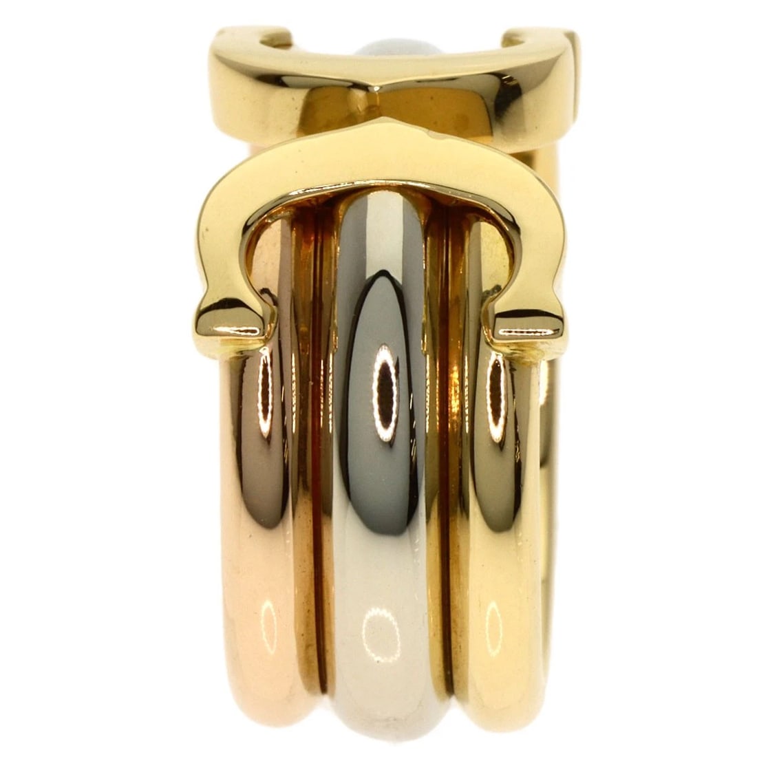 CARTIER RING K18 YELLOW GOLD 18K PINK GOLD: CARTIER Ring K18 Yellow Gold 18K Pink Gold Brand: CARTIER Type/Style: Ring Material: K18 Yellow Gold/18K Pink Gold/K18 White Gold, Color: Gold Size: 4.5(US) Accessories: None Accessories N