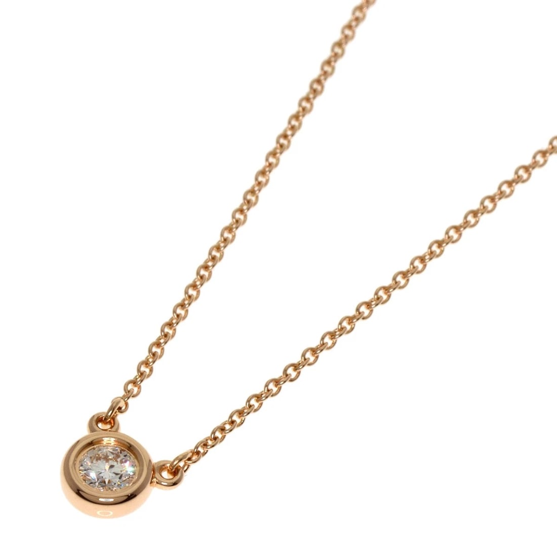 TIFFANY&CO. BY THE YARD DIAMOND NECKLACE K18 PINK GOLD: TIFFANY&Co. By The Yard Diamond Necklace K18 Pink Gold Brand: TIFFANY&Co. Type/Style: Necklace Material: K18 Pink Gold, Main Stone Natural Color: Gold Size: Chain Length:16.5inch/42cm Chain