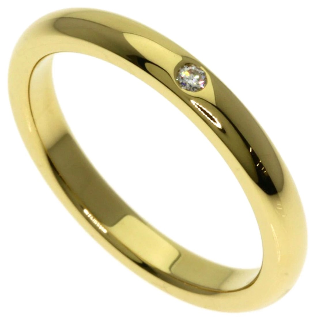 TIFFANY&CO. DIAMOND RING K18 YELLOW GOLD: TIFFANY&Co. Diamond Ring K18 Yellow Gold Brand: TIFFANY&Co. Type/Style: Ring Material: K18 Yellow Gold, Main Stone Natural Color: Gold Size: 7(US) Accessories: None Accessories Notice: Whe