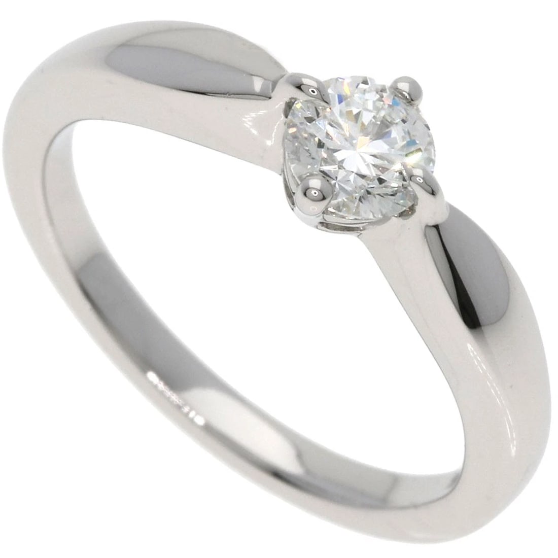 BVLGARI DEDICATA A VENEZIA DIAMOND RING PLATINUM PT950: BVLGARI Dedicata a Venezia Diamond Ring Platinum PT950 Brand: BVLGARI Type/Style: Ring Material: Platinum PT950, Main Stone Natural Color: Silver Size: 3.75(US) Accessories: None Accessori