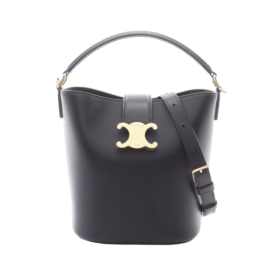 CELINE SMALL LOUISE BUCKET SHOULDER CROSSBODY HANDBAG: CELINE Small Louise Bucket Shoulder Crossbody Handbag Brand: CELINE Type/Style: Handbag Material: leather Color: Black?ish colors Size: (H:7.1inch x W:6.3inch x D:4.7inch) Accessories: None