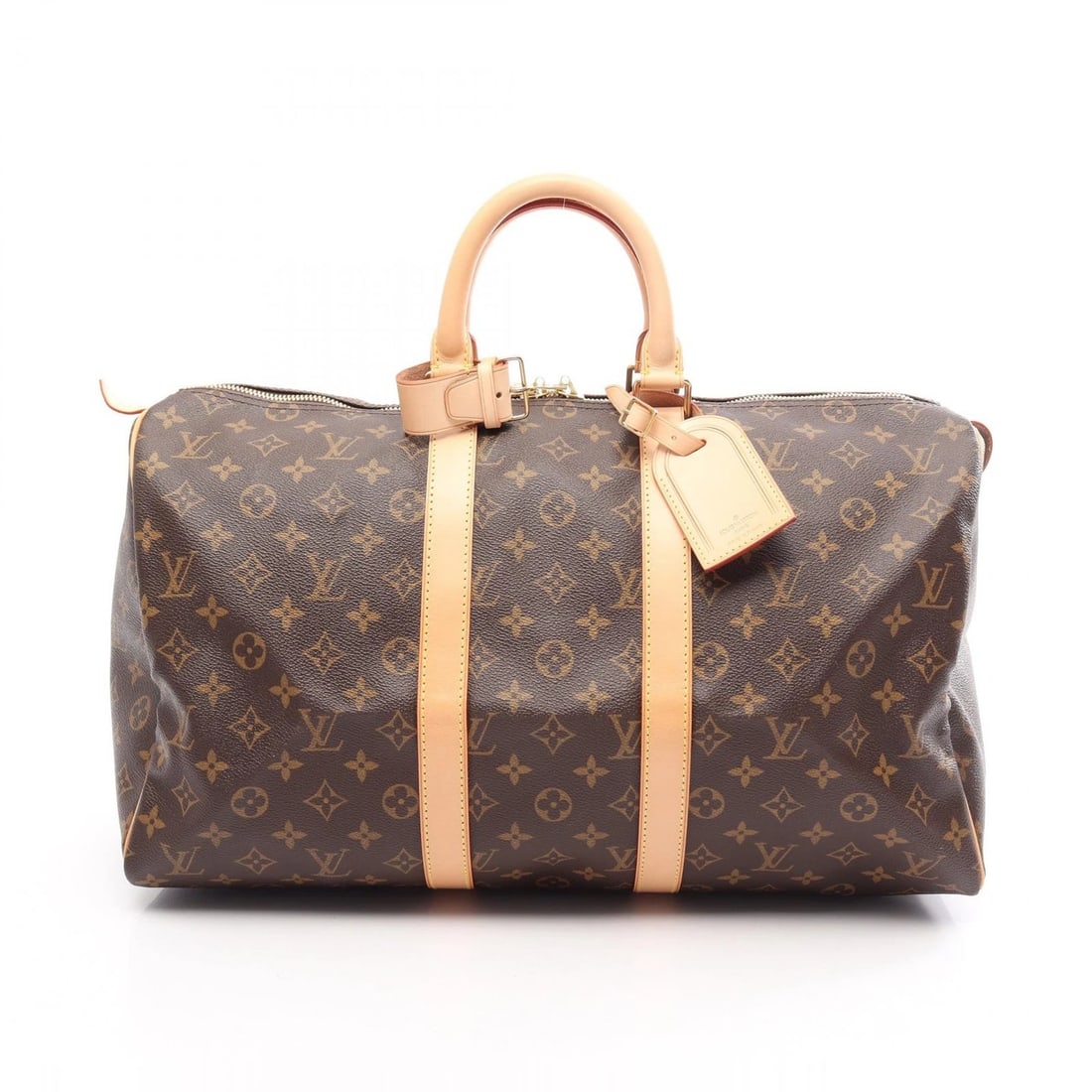 LOUIS VUITTON KEEPALL 45 TRAVEL HAND BAG MONOGRAM LEATHER BROWN (1 of 3)