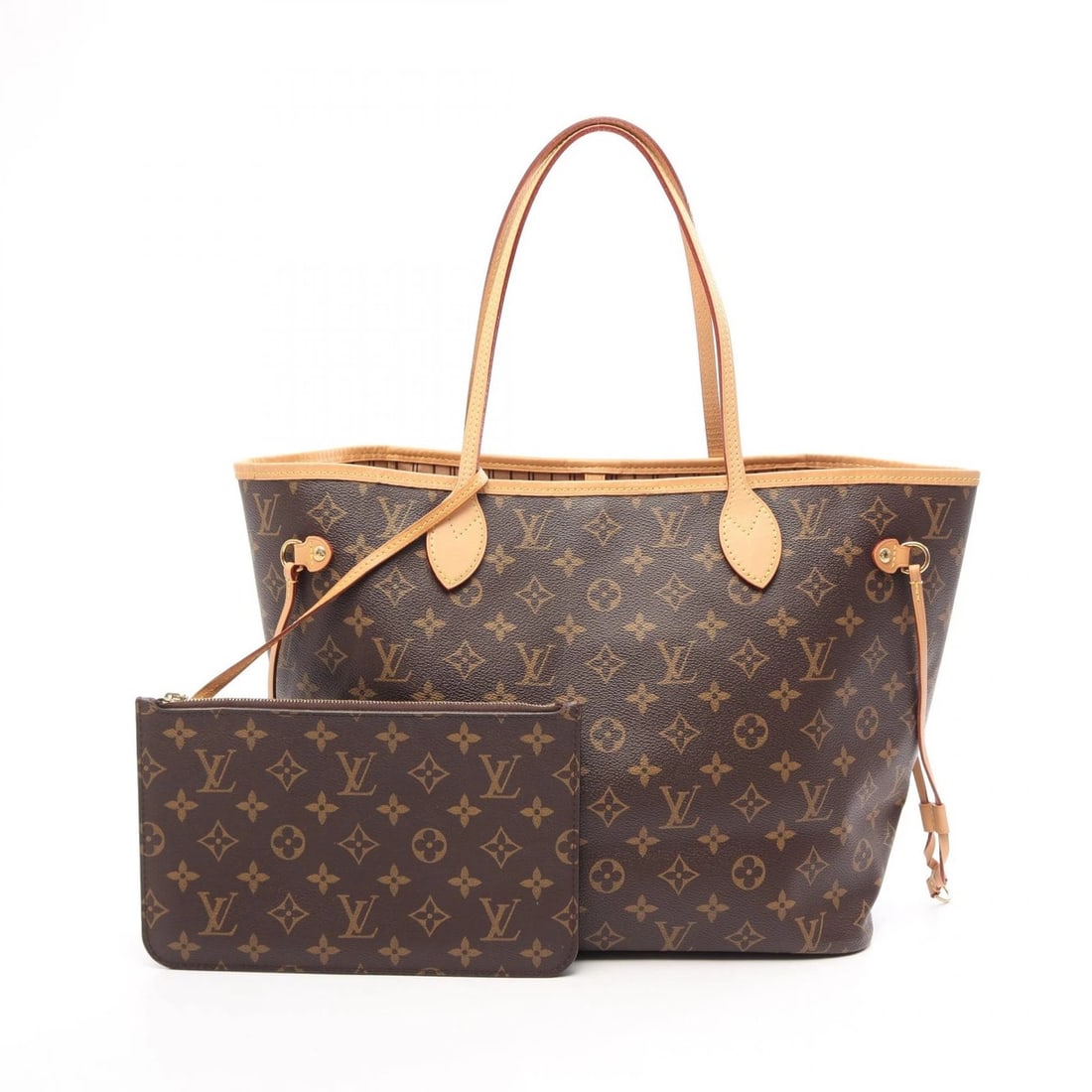 LOUIS VUITTON NEVERFULL MM TOTE SHOULDER BAG: LOUIS VUITTON Neverfull MM Tote shoulder Bag Brand: LOUIS VUITTON Type/Style: Tote Bag Material: Monogram ? PVC coated canvas ? leather Color: Brown?ish colors Size: (H:11.4inch x W:12.2inch x D:6.3in