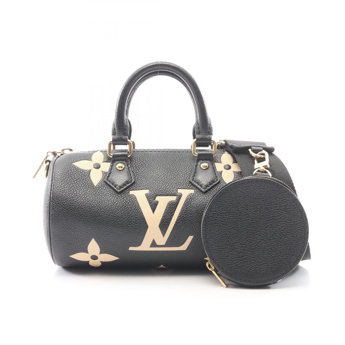 LOUIS VUITTON PAPILLON BB SHOULDER HANDBAG: LOUIS VUITTON Papillon BB Shoulder Handbag Brand: LOUIS VUITTON Type/Style: Handbag Material: Monogram empreinte ? leather Color: Beige / Black?ish colors ? Beige?ish colors ? By color?ish colors Size