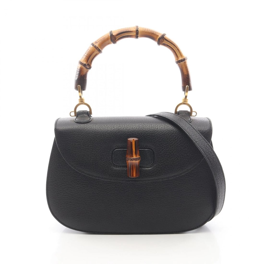 GUCCI 2WAY SHOULDER CROSSBODY HANDBAG LEATHER BLACK: GUCCI 2WAY Shoulder Crossbody Handbag leather Black Brand: GUCCI Type/Style: Handbag Material: leather Color: Black?ish colors Size: (H:7.5inch x W:10.2inch x D:3.1inch) Accessories: None