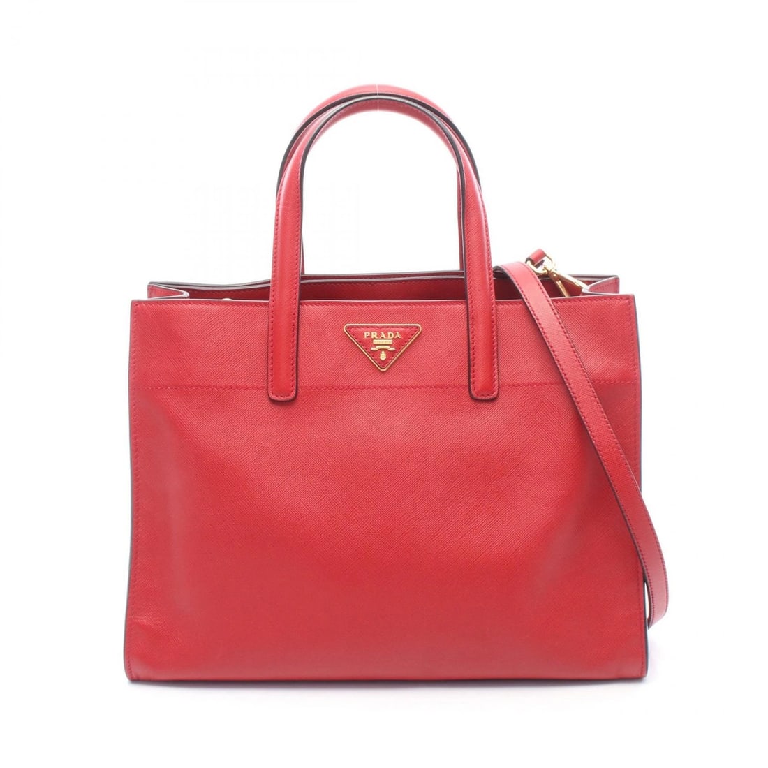 PRADA SAFFIANO SOFT SHOULDER CROSSBODY HANDBAG: PRADA SAFFIANO SOFT Shoulder Crossbody Handbag Brand: PRADA Type/Style: Handbag Material: Saffiano leather Color: Red?ish colors Size: (H:9.8inch x W:13.0inch x D:6.3inch) Accessories: None