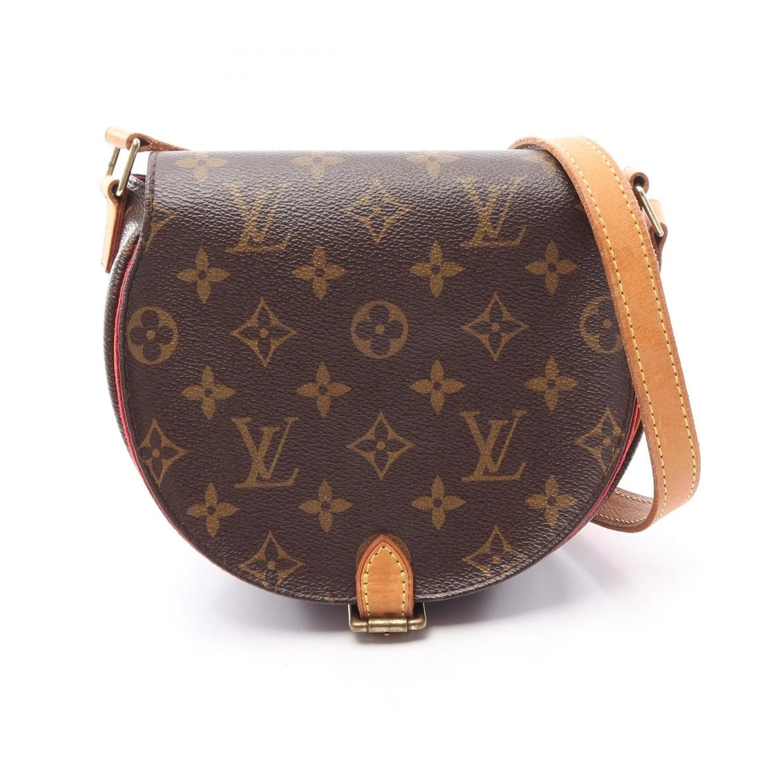 LOUIS VUITTON TAMBOURIN SHOULDER CROSSBODY BAG: LOUIS VUITTON Tambourin Shoulder crossbody Bag Brand: LOUIS VUITTON Type/Style: Shoulder Bag Material: Monogram ? PVC coated canvas ? leather Color: Brown?ish colors Size: (H:6.3inch x W:7.1inch x