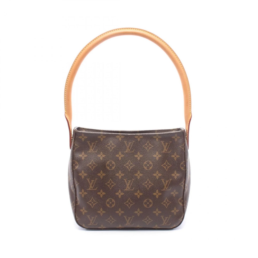 LOUIS VUITTON SHOULDER BAG MONOGRAM LEATHER BROWN: LOUIS VUITTON Shoulder Bag Monogram leather Brown Brand: LOUIS VUITTON Type/Style: Shoulder Bag Material: Monogram ? PVC coated canvas ? leather Color: Brown?ish colors Size: (H:8.3inch x W:9.4inch x 