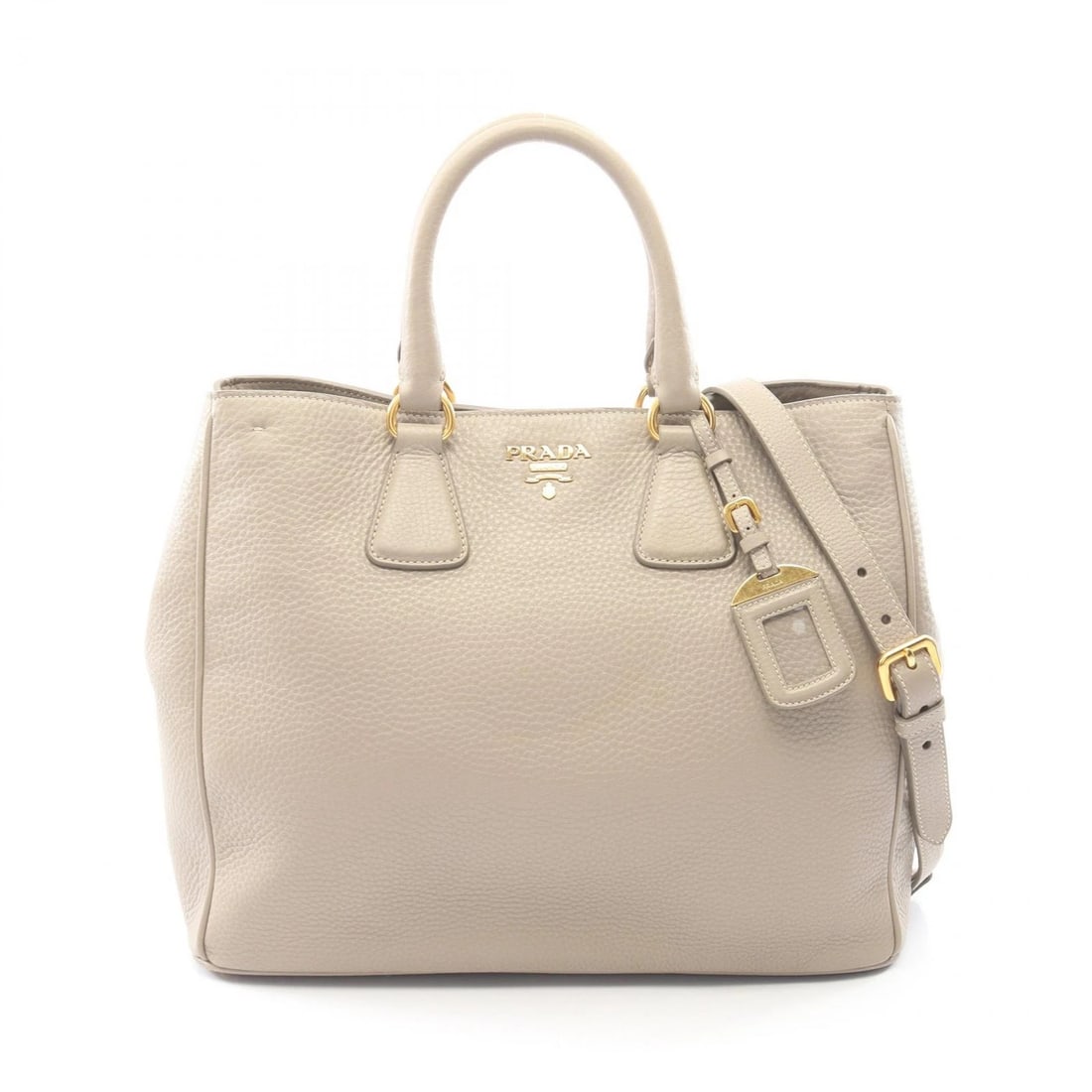 PRADA VIT SHOULDER CROSSBODY TOTE HANDBAG LEATHER BEIGE: PRADA VIT Shoulder Crossbody Tote Handbag leather Beige Brand: PRADA Type/Style: Tote Bag Material: leather Color: Beige?ish colors Size: (H:11.6inch x W:13.8inch x D:6.3inch) Accessories: None