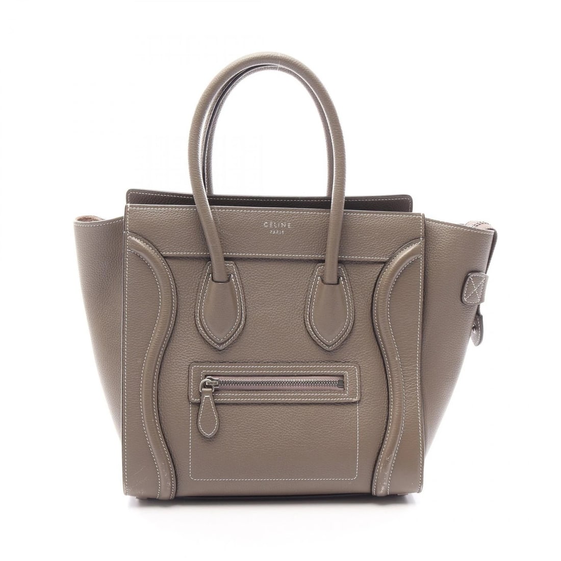 CELINE LUGGAGE SHOPPER HANDBAG LEATHER BEIGE: CELINE Luggage shopper Handbag leather Beige Brand: CELINE Type/Style: Handbag Material: leather Color: Beige?ish colors Size: (H:10.2inch x W:10.4inch x D:5.5inch) Accessories: None Acces