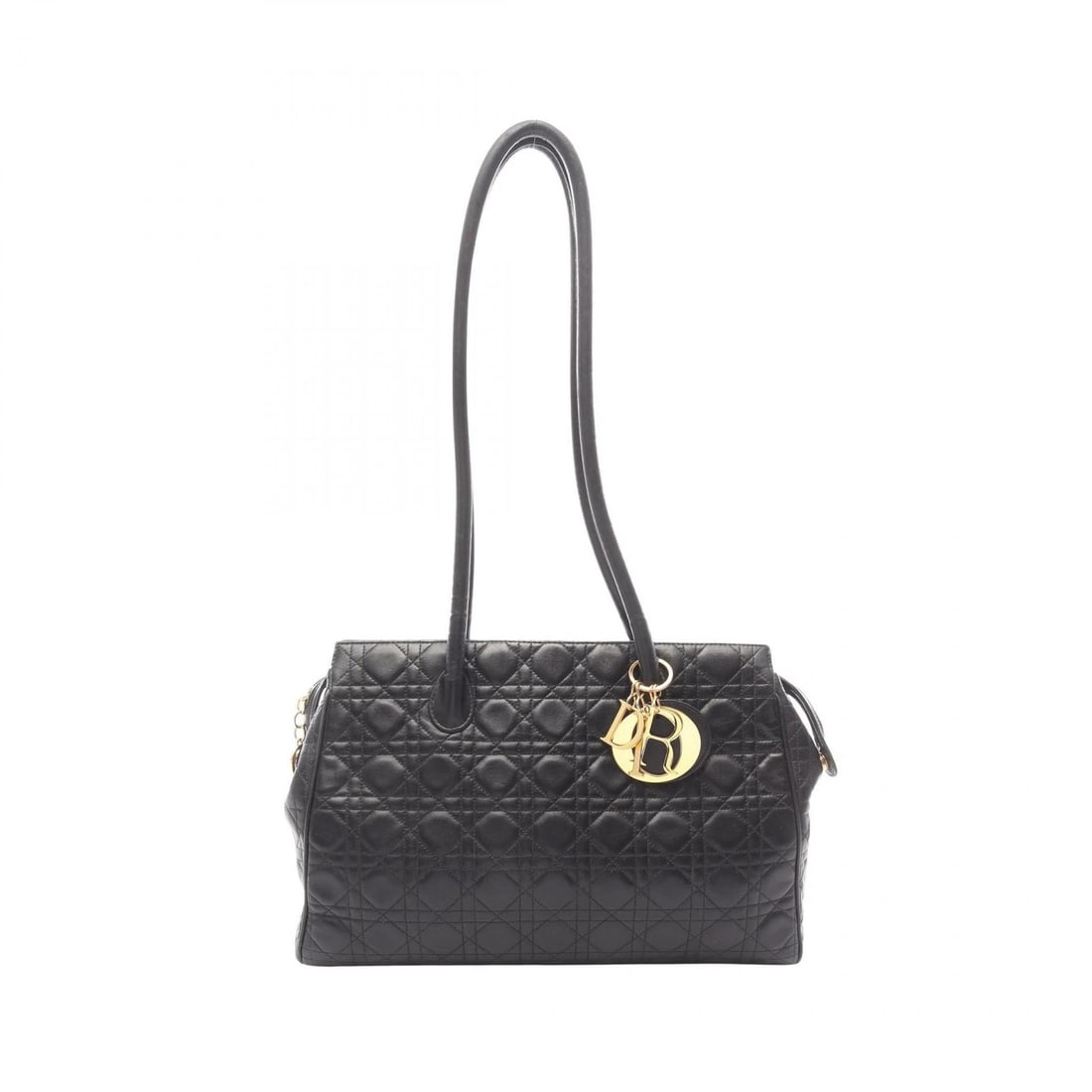 DIOR LADY DIOR CANNAGE SHOULDER BAG LEATHER BLACK (1 of 6)