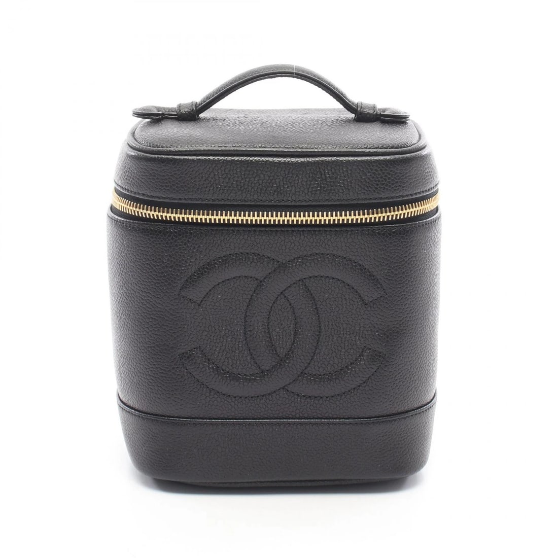 CHANEL MARK VANITY HANDBAG GRAINED CALFSKIN LEATHER: CHANEL Mark Vanity Handbag Grained Calfskin leather Brand: CHANEL Type/Style: Handbag Material: Grained Calfskin leather Color: Black?ish colors Size: (H:6.7inch x W:5.9inch x D:4.7inch) Accessori