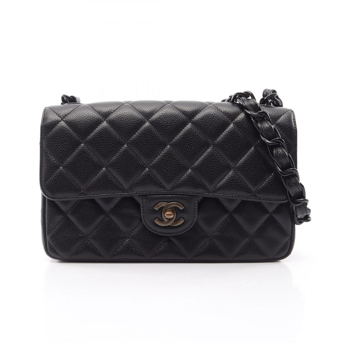 CHANEL MATELASSE SINGLE FLAP PLASTIC CHAIN SHOULDER BAG: CHANEL Matelasse Single Flap Plastic Chain Shoulder Bag Brand: CHANEL Type/Style: Shoulder Bag Material: Grained Calfskin leather Color: Black?ish colors Size: (H:6.3inch x W:9.8inch x D:2.4inch)