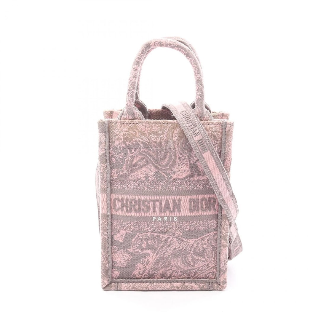 CHRISTIAN DIOR BOOK TOTE MINI SHOULDER CROSSBODY HANDBAG: Christian Dior BOOK TOTE Mini Shoulder Crossbody Handbag Brand: CHRISTIAN DIOR Type/Style: Handbag Material: canvas Color: Pink?ish colors ? Beige?ish colors Size: (H:7.1inch x W:5.1inch x D:2.8inch) 