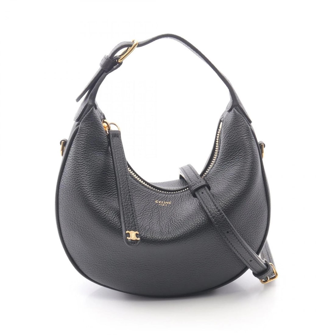 CELINE TEEN LULU TRIOMPHE SHOULDER CROSSBODY HANDBAG: CELINE Teen Lulu Triomphe shoulder crossbody Handbag Brand: CELINE Type/Style: Handbag Material: leather Color: Black?ish colors Size: (H:3.9inch x W:8.3inch x D:1.8inch) Accessories: None