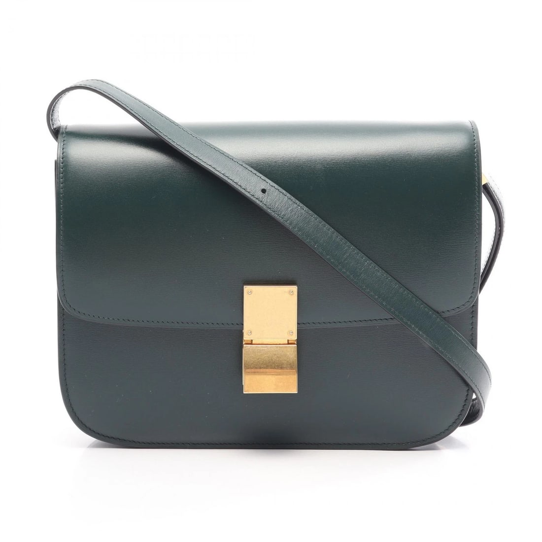 CELINE CLASSIC MEDIUM SHOULDER BAG: CELINE Classic medium Shoulder Bag Brand: CELINE Type/Style: Shoulder Bag Material: leather Color: Green?ish colors Size: (H:7.1inch x W:9.3inch x D:2.0inch) Accessories: None Accessories