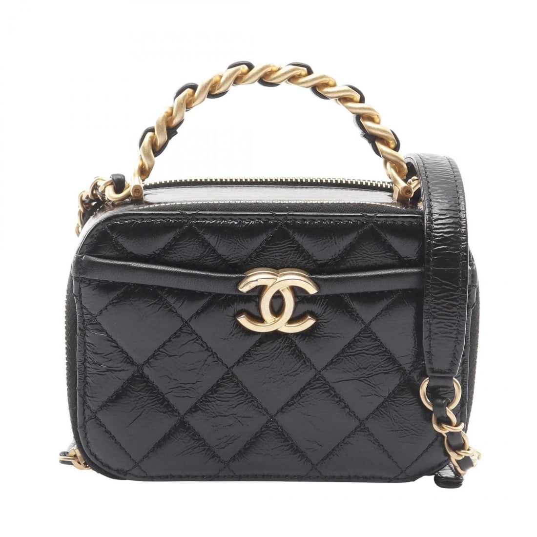 CHANEL MATELASSE 2WAY CROSSBODY CHAIN SHOULDER BAG: CHANEL Matelasse 2Way Crossbody Chain Shoulder Bag Brand: CHANEL Type/Style: Shoulder Bag Material: leather Color: Black?ish colors Size: (H:3.9inch x W:5.5inch x D:2.4inch) Accessories: None