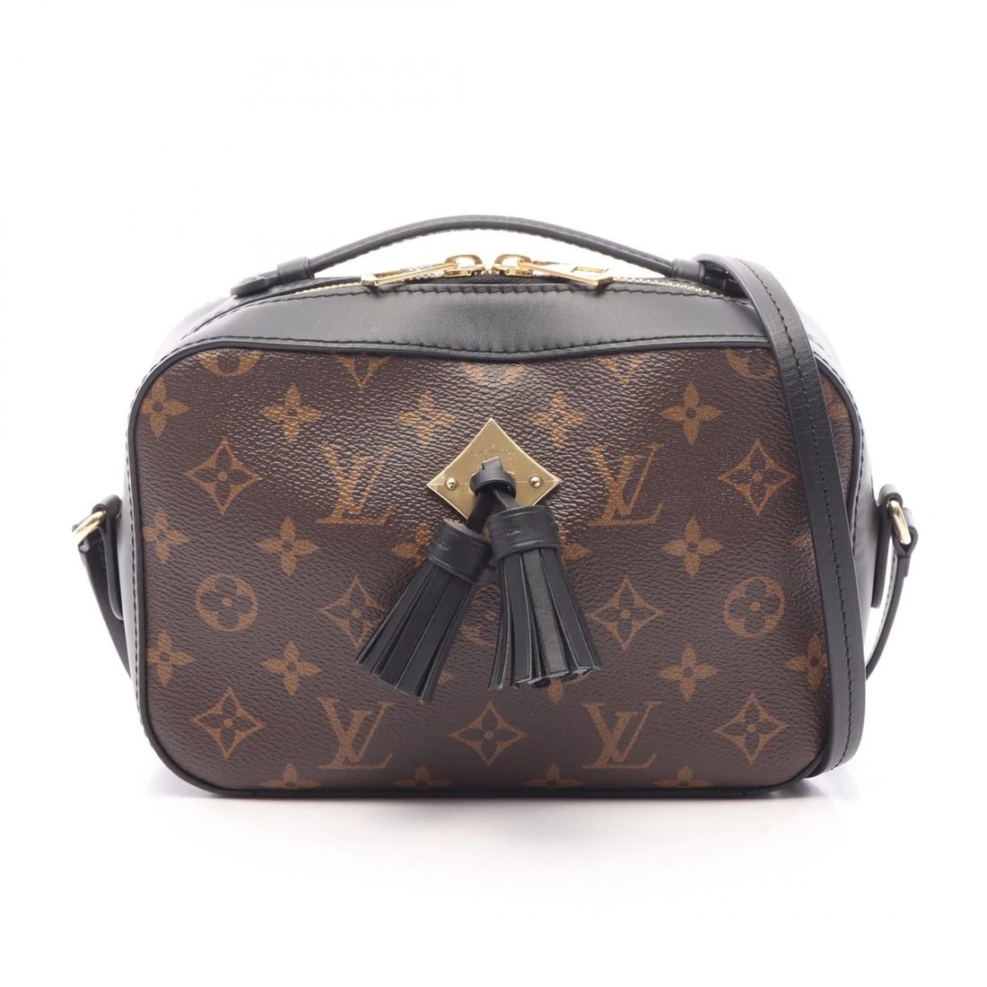 LOUIS VUITTON SAINTONGE SHOULDER CROSSBODY BAG: LOUIS VUITTON Saintonge Shoulder Crossbody Bag Brand: LOUIS VUITTON Type/Style: Shoulder Bag Material: Monogram ? PVC coated canvas ? leather Color: Black / Brown?ish colors ? Black?ish colors Size: