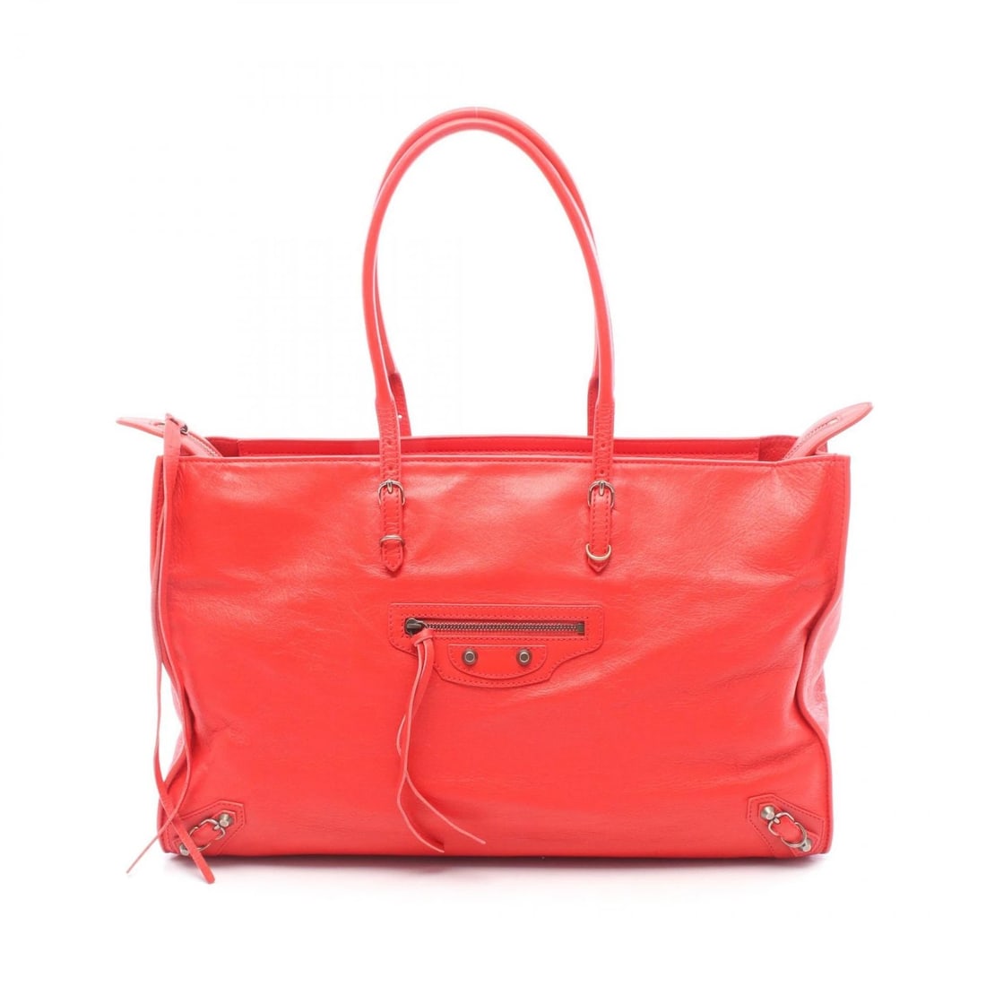 BALENCIAGA PAPER OFFICE ZIP TOTE HAND BAG: BALENCIAGA Paper Office Zip Tote hand Bag Brand: BALENCIAGA Type/Style: Tote Bag Material: leather Color: Red?ish colors Size: (H:9.8inch x W:15.7inch x D:3.9inch) Accessories: None Access
