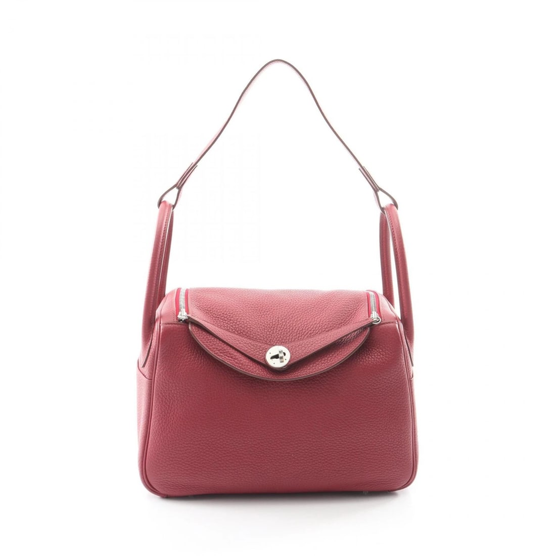 HERMES LINDY 30 SHOULDER HANDBAG CLEMENCE LEATHER: HERMES Lindy 30 Shoulder Handbag Clemence leather Brand: HERMES Type/Style: Shoulder Bag Material: Taurillon Clemence ? leather ? Taurillon Clemence Color: Ruby / Bordeaux?ish colors Size: (H:7.9inch 
