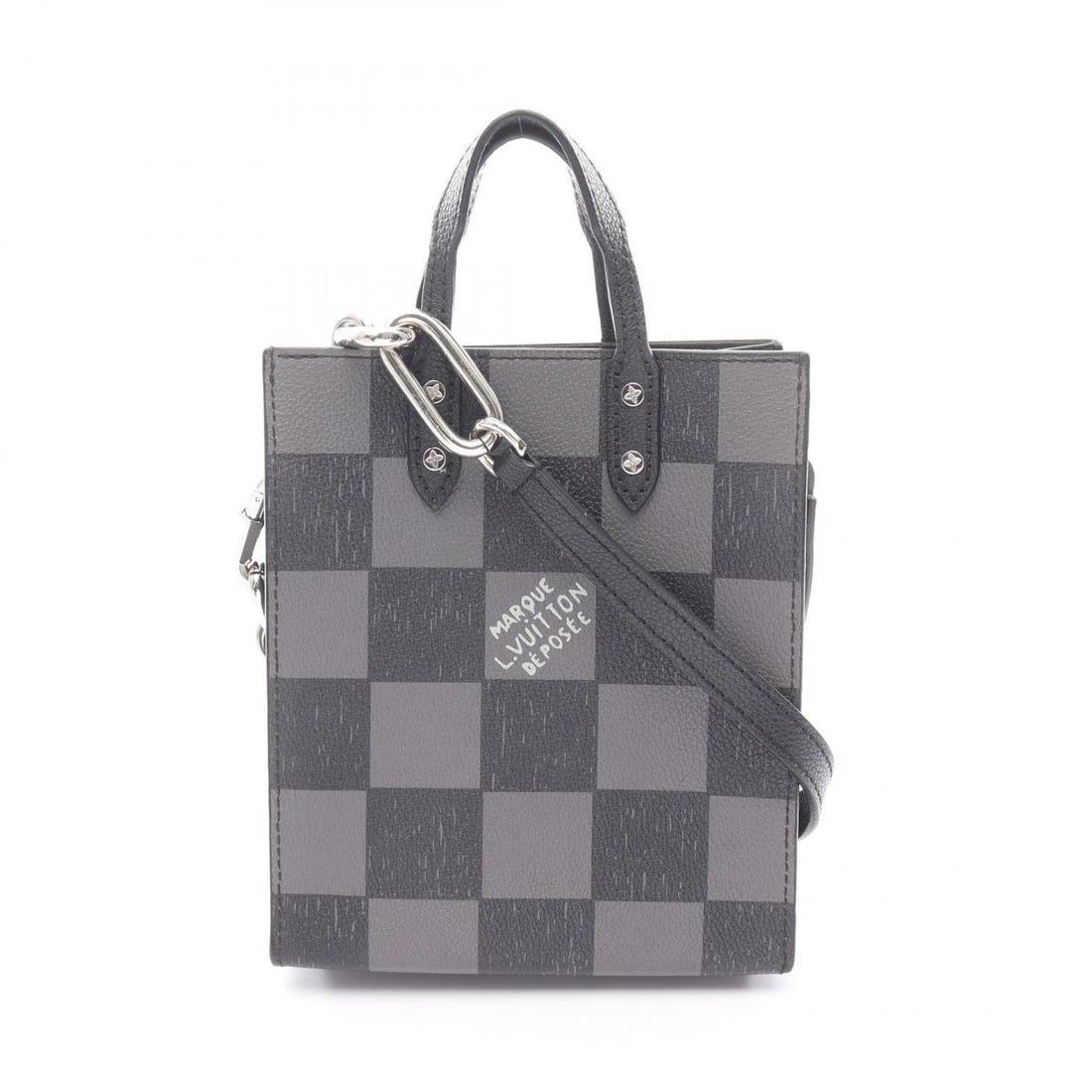 LOUIS VUITTON SAC PLAT XS CROSSBODY HANDBAG: LOUIS VUITTON Sac Plat xS crossbody Handbag Brand: LOUIS VUITTON Type/Style: Handbag Material: Damier ? leather Color: Black / Black?ish colors Size: (H:7.7inch x W:6.3inch x D:2.2inch) Accessorie