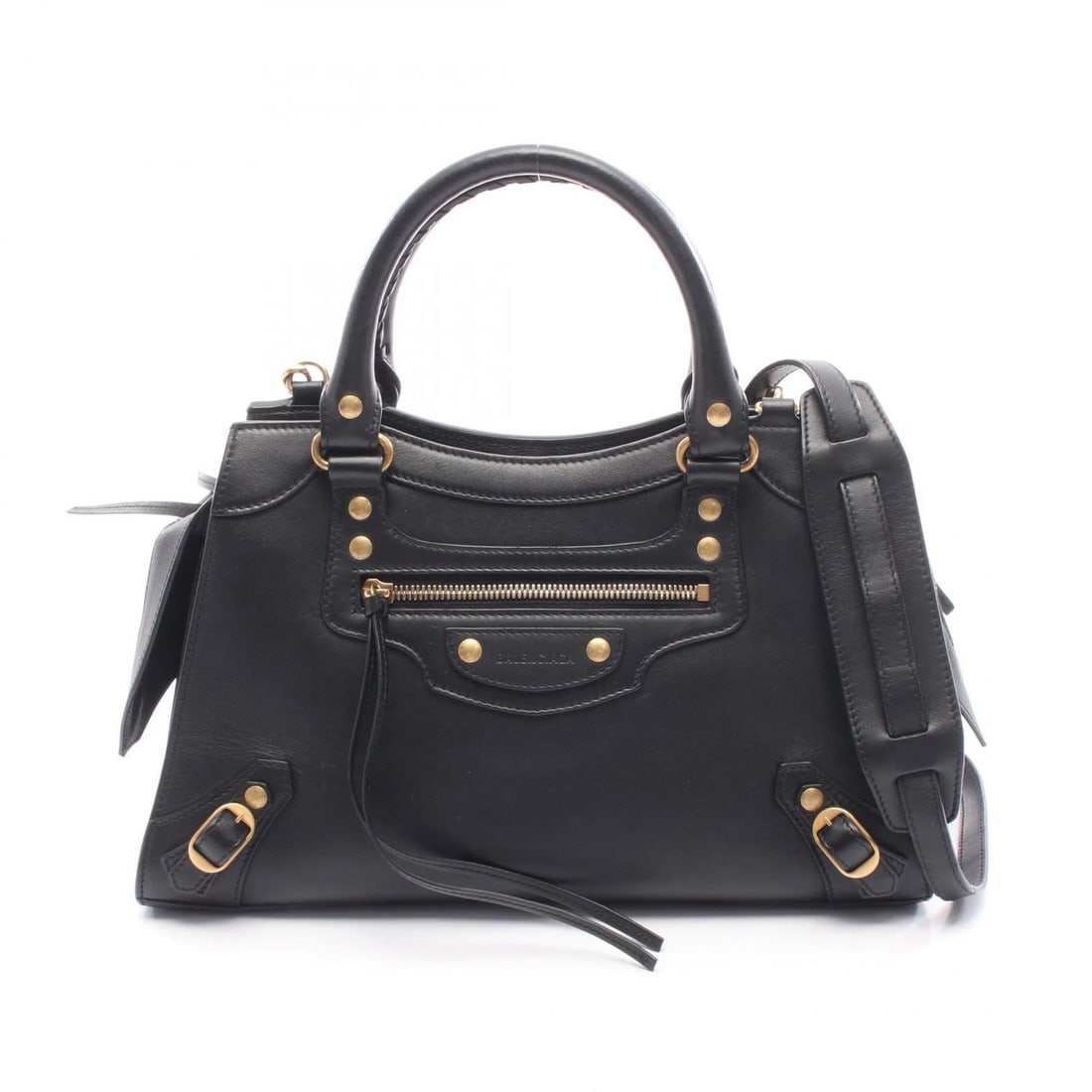 BALENCIAGA NEO SMALL SHOULDER CROSSBODY HANDBAG: BALENCIAGA Neo Small Shoulder Crossbody Handbag Brand: BALENCIAGA Type/Style: Handbag Material: leather Color: Black?ish colors Size: (H:7.1inch x W:13.0inch x D:5.1inch) Accessories: None