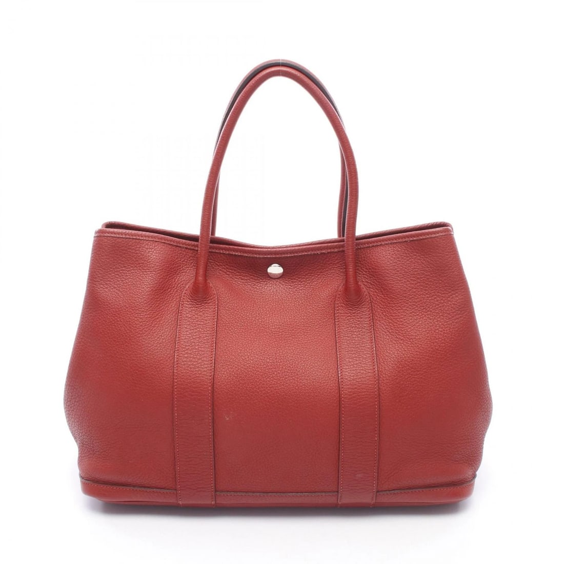 HERMES GARDEN PARTY PM TOTE HANDBAG NEGONDA LEATHER: HERMES Garden Party PM Tote Handbag Negonda leather Brand: HERMES Type/Style: Tote Bag Material: Negonda leather ? leather ? Negonda leather Color: rouge garance / Red?ish colors Size: (H:9.8inch x W: