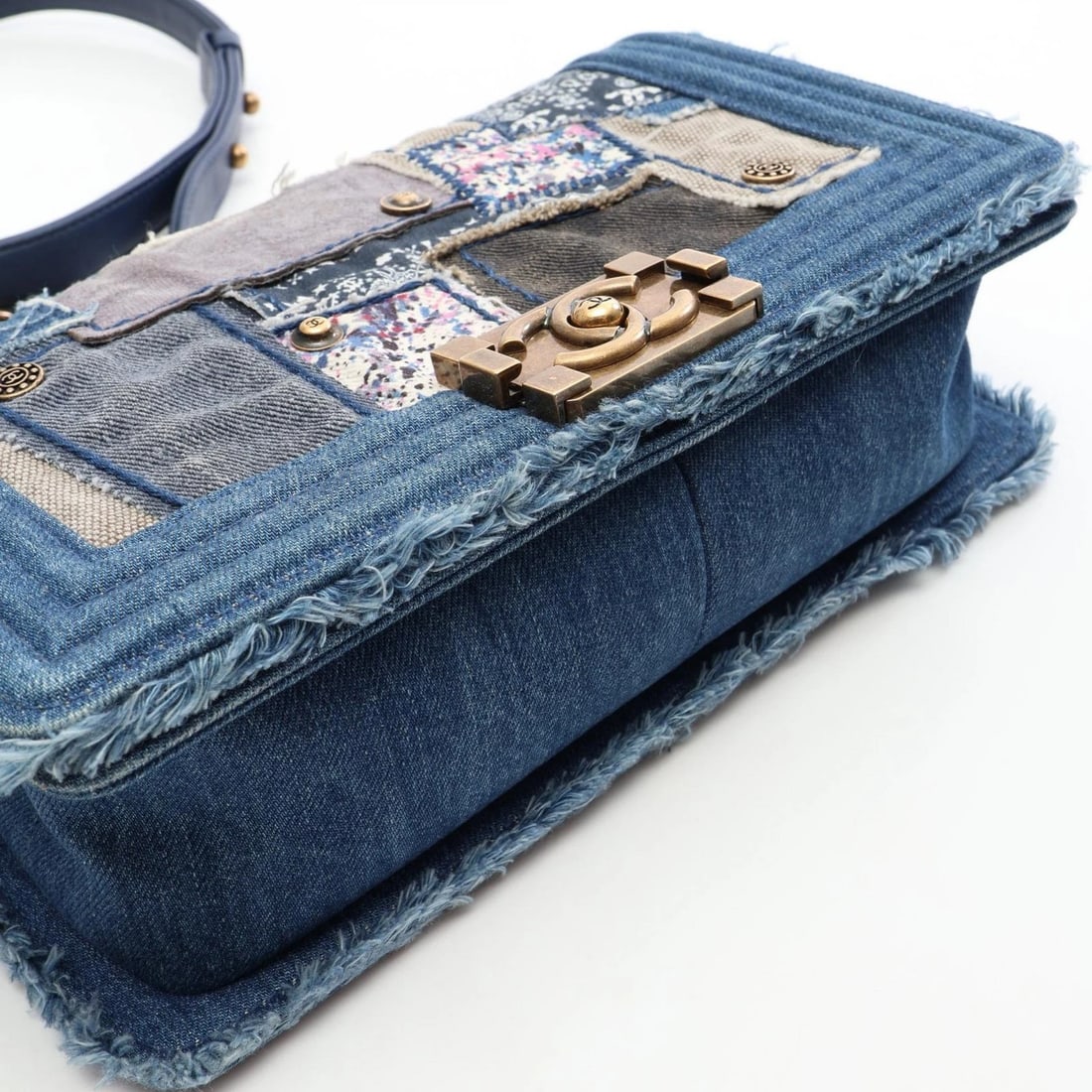 CHANEL BOY PATCHWORK CHAIN SHOULDER BAG - 6