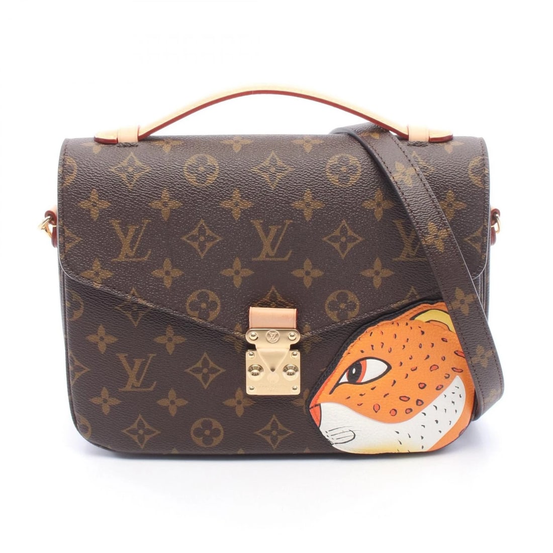 LOUIS VUITTON POCHETTE METIS MM CROSSBODY HANDBAG: LOUIS VUITTON Pochette Metis MM Crossbody Handbag Brand: LOUIS VUITTON Type/Style: Handbag Material: PVC coated canvas ? leather ? Monogram Tiger Head Color: Brown?ish colors ? Multicolor?ish colors S