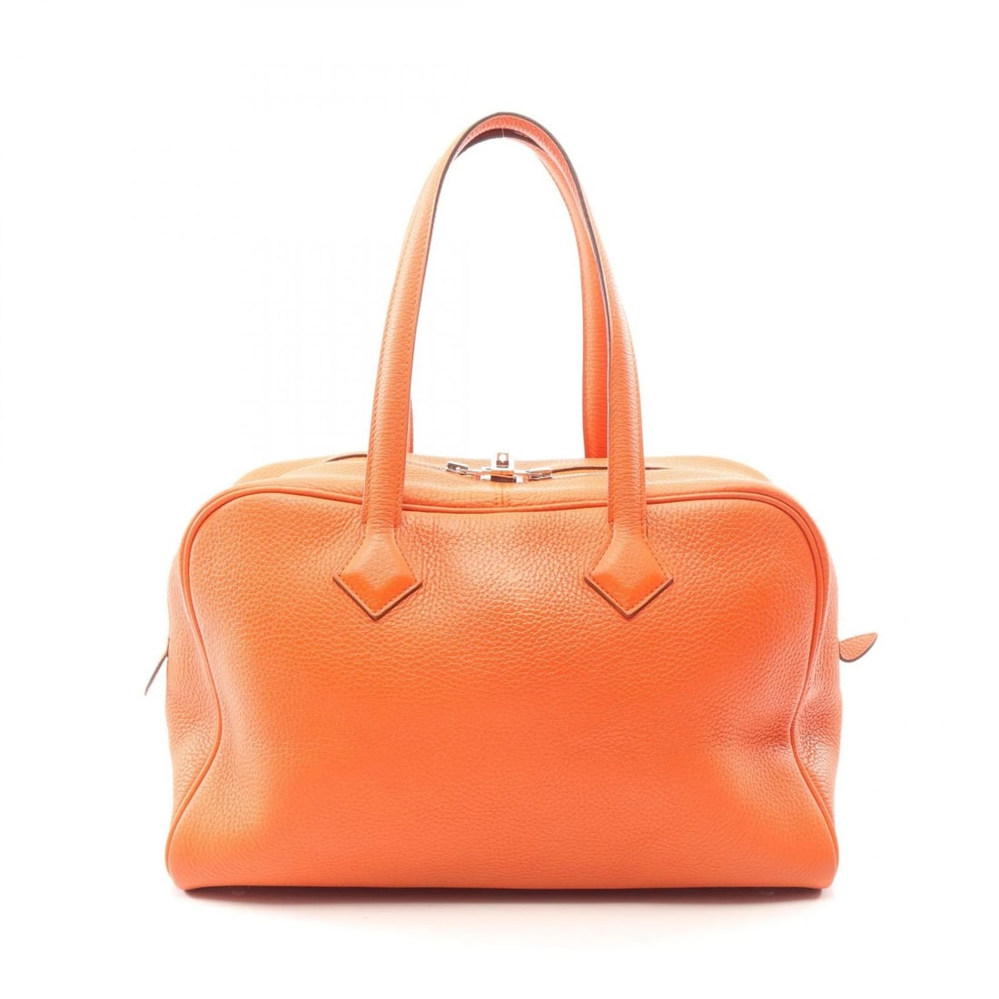 HERMES VICTORIA 35 SHOULDER HANDBAG CLEMENCE LEATHER: HERMES Victoria 35 Shoulder Handbag Clemence leather Brand: HERMES Type/Style: Handbag Material: Taurillon Clemence ? leather ? Taurillon Clemence Color: Orange poppy / Orange?ish colors Size: (H:8.7i