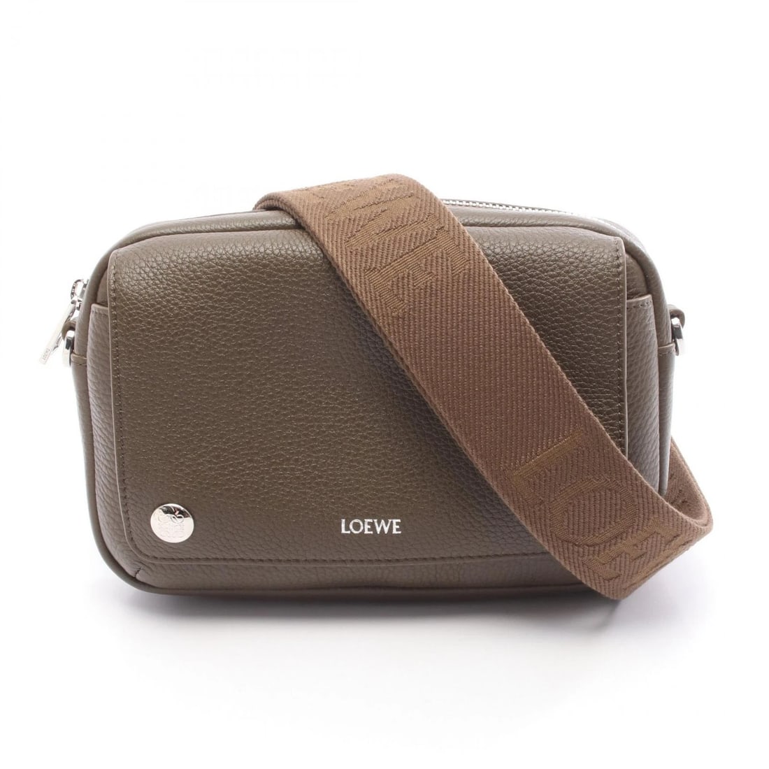 LOEWE PEBBLE SMALL MESSENGER CROSSBODY SHOULDER BAG: LOEWE Pebble Small Messenger crossbody Shoulder Bag Brand: LOEWE Type/Style: Shoulder Bag Material: leather Color: Khaki?ish colors Size: (H:5.1inch x W:7.3inch x D:1.4inch) Accessories: None