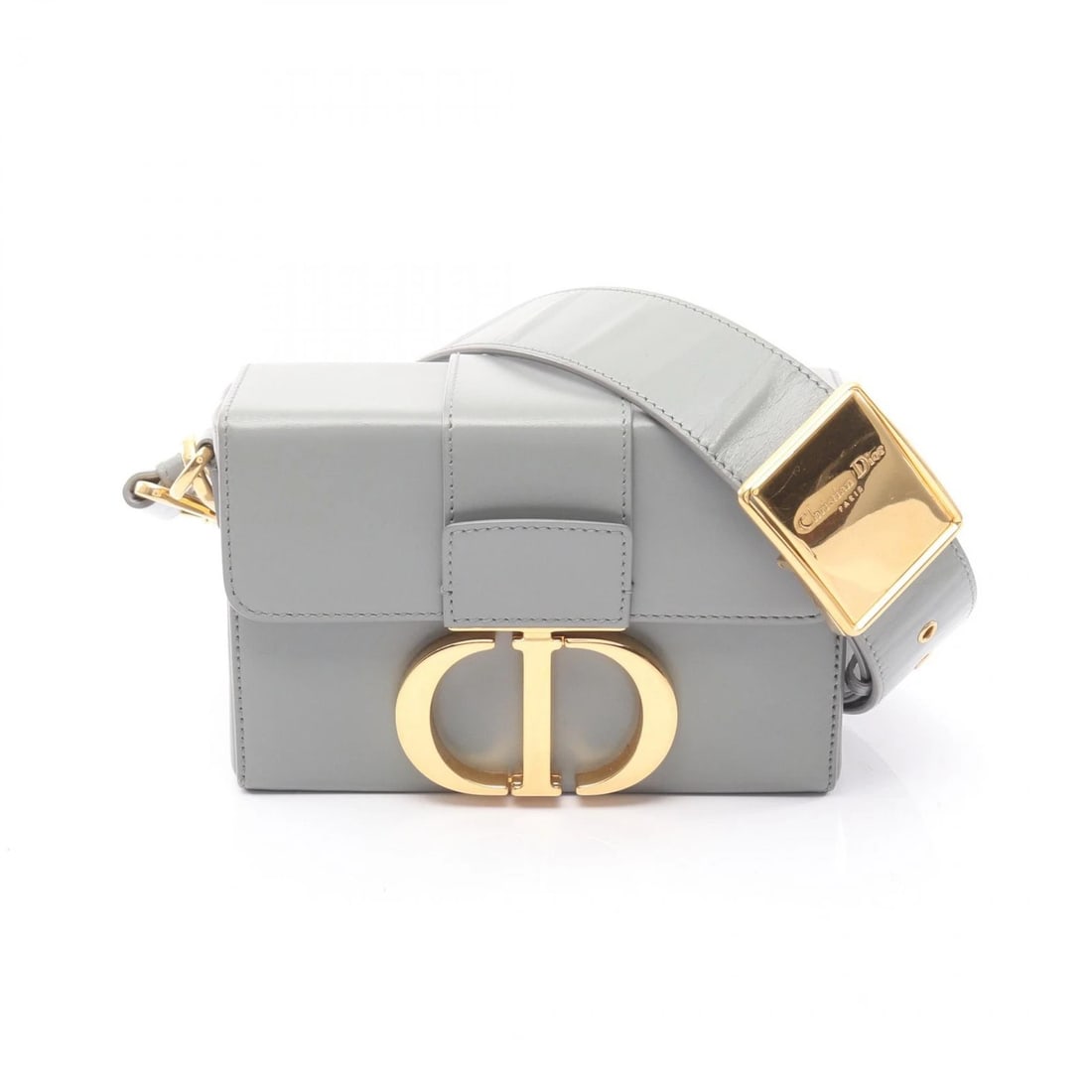 CHRISTIAN DIOR 30 MONTAIGNE BOX SHOULDER CROSSBODY BAG: Christian Dior 30 MONTAIGNE Box Shoulder Crossbody Bag Brand: DIOR Type/Style: Shoulder Bag Material: leather Color: Blue?ish colors Size: (H:4.7inch x W:6.9inch x D:2.0inch) Accessories: None