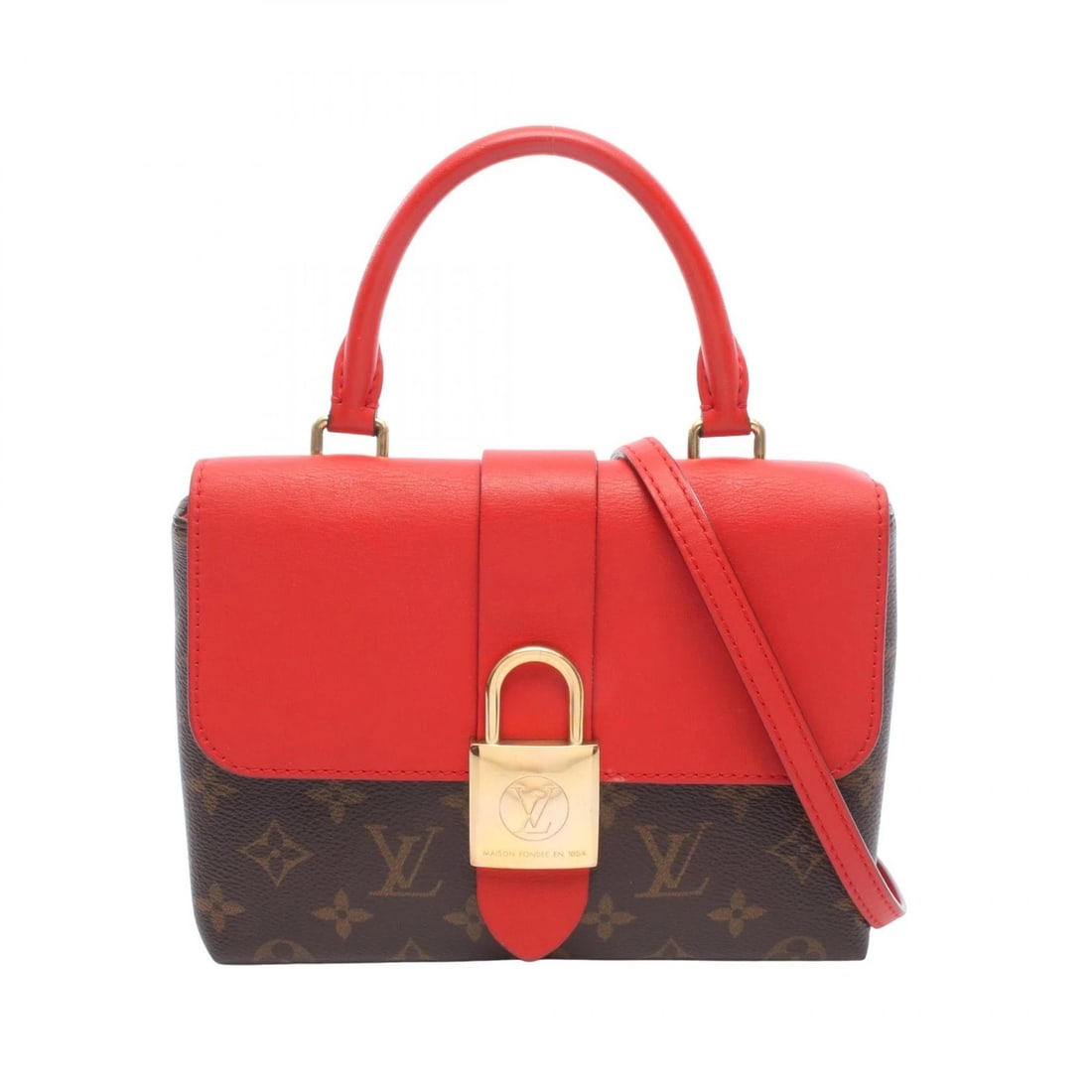 LOUIS VUITTON LOCKY BB SHOULDER CROSSBODY HANDBAG: LOUIS VUITTON Locky BB Shoulder Crossbody Handbag Brand: LOUIS VUITTON Type/Style: Handbag Material: Monogram ? PVC coated canvas ? leather Color: Coquelicot / Brown?ish colors ? Red?ish colors Size: 