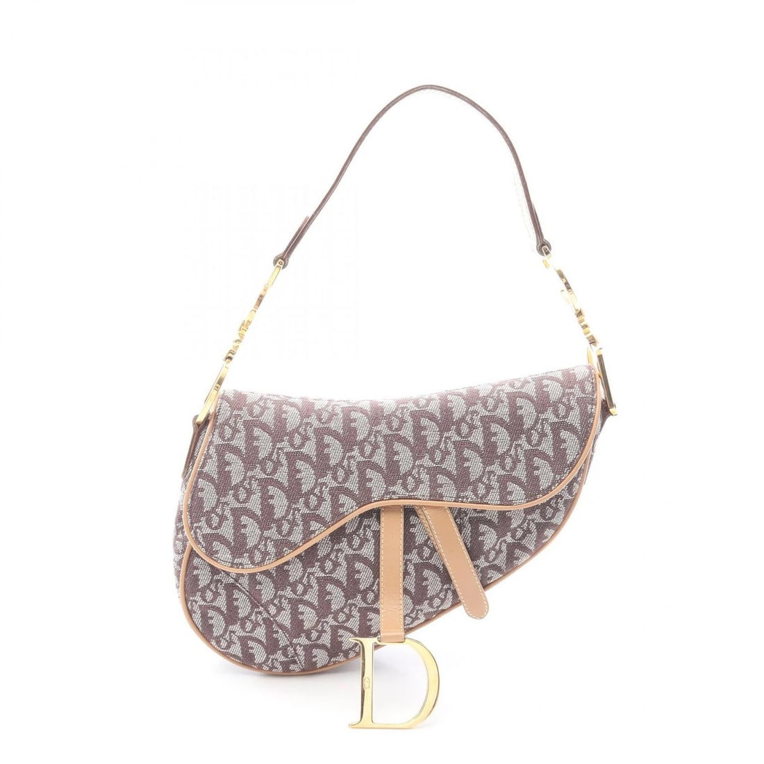 DIOR SADDLE TROTTER HANDBAG CANVAS LEATHER BROWN BEIGE: Dior SADDLE Trotter Handbag canvas Leather Brown Beige Brand: DIOR Type/Style: Handbag Material: canvas ? leather Color: Brown?ish colors ? Beige?ish colors Size: (H:6.3inch x W:9.8inch x D:2.0inch)