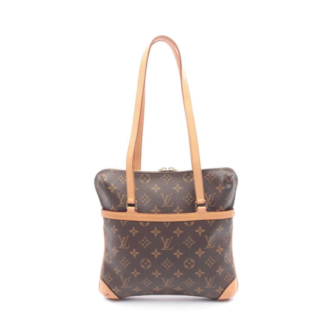LOUIS VUITTON COUSSIN GM SHOULDER BAG: LOUIS VUITTON Coussin GM Shoulder Bag Brand: LOUIS VUITTON Type/Style: Shoulder Bag Material: Monogram ? PVC coated canvas ? leather Color: Brown?ish colors Size: (H:10.2inch x W:11.0inch x D:1.4inch)