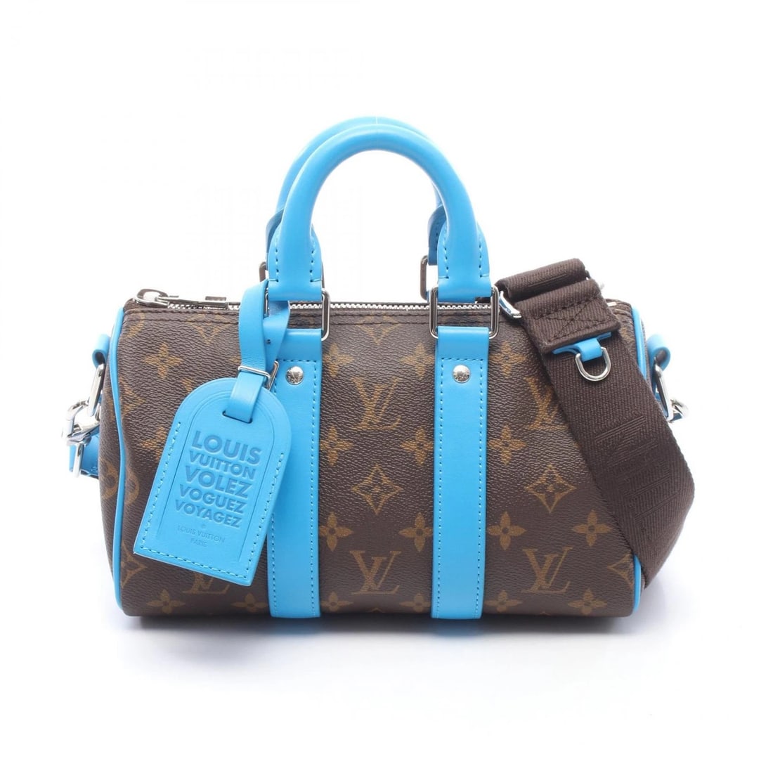 LOUIS VUITTON KEEPALL BANDOULIERE 25 COLOR MANIA CROSSBODY HANDBAG: LOUIS VUITTON Keepall Bandouliere 25 Color Mania Crossbody Handbag Brand: LOUIS VUITTON Type/Style: Handbag Material: Monogram macassar ? PVC coated canvas ? leather Color: Brown?ish colors ? Blue?ish