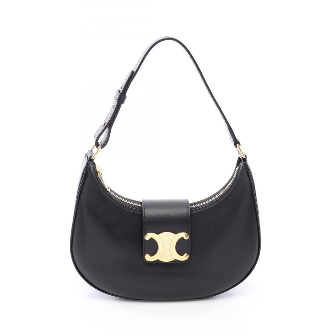 CELINE AVA TRIOMPHE MEDIUM SHOULDER HAND BAG: CELINE AVA Triomphe Medium Shoulder hand Bag Brand: CELINE Type/Style: Shoulder Bag Material: leather Color: Black?ish colors Size: (H:5.5inch x W:9.3inch x D:2.8inch) Accessories: None Ac